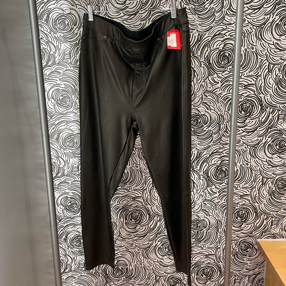 SPANX Leather-Like Skinny Pant NWT